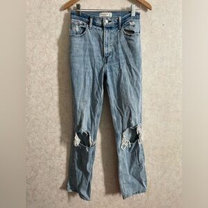 Abercrombie & Fitch women's 2 regular / 26 90s ultra straight high rise jeans
